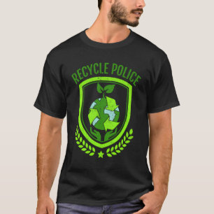 Camiseta Recycle Police Earth Day Environmental Recyclist