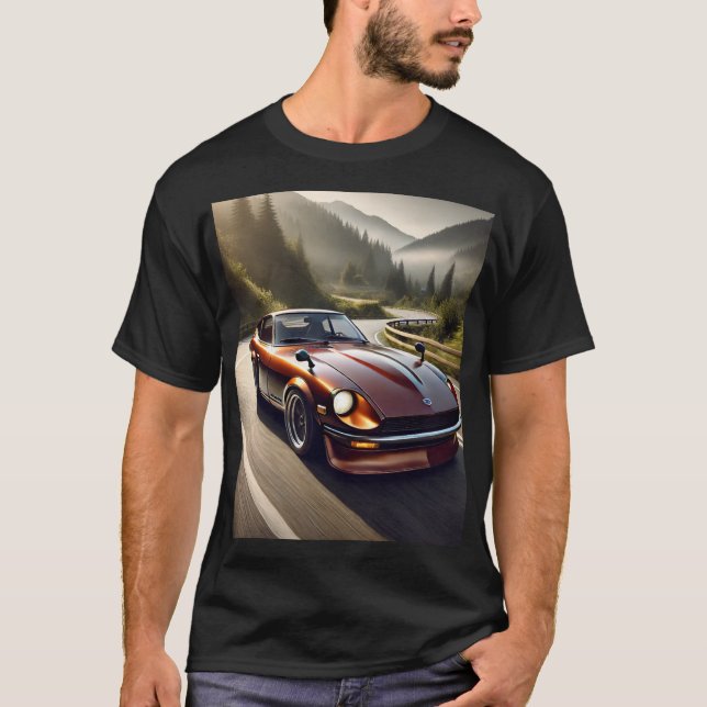 Camiseta Red 1972 Datsun 240Z nissan japan japanese Car (Anverso)
