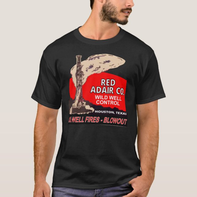 Camiseta Red Adair Co. Logo Reproduction - Oil Well Firefig (Anverso)