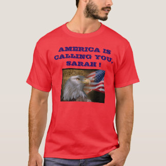 CAMISETA RED-AMERICA LE ESTÁ LLAMANDO, SARAH