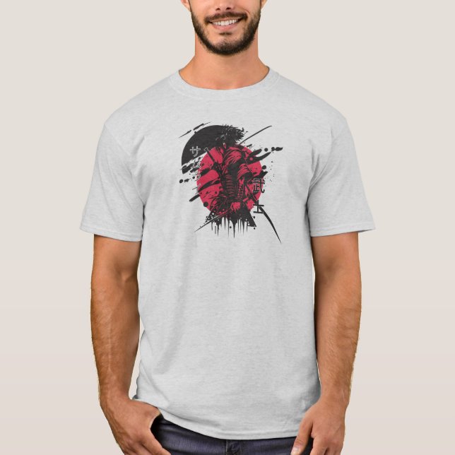 Camiseta red and black samurai (Anverso)