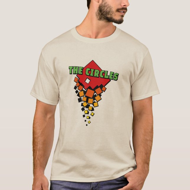 Camiseta Red and Yellow Squares with Green the Circles Text (Anverso)