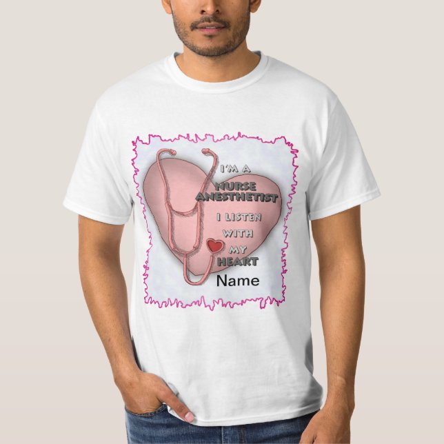 Camiseta Red Anesthetist Nurse Heart t-shirt (Anverso)