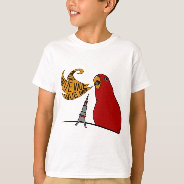 Camiseta Red birb "GUMIZILLA" wuewuewue... T-Shirt (Anverso)