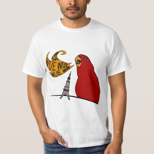 Camiseta Red birb "GUMIZILLA"wuewuewue... T-Shirt (Anverso)