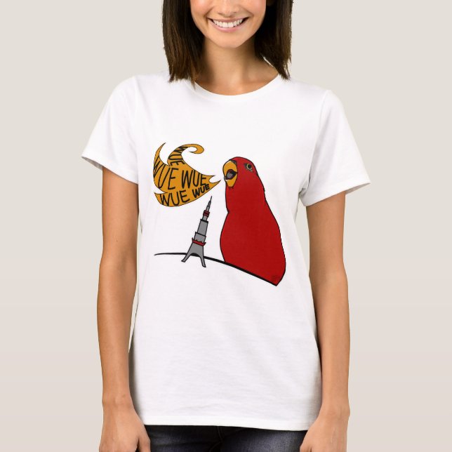 Camiseta Red birb "GUMIZILLA" wuewuewue... T-Shirt (Anverso)