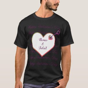 Camiseta Red Black Modern Cute Romance Día de San Valentín 