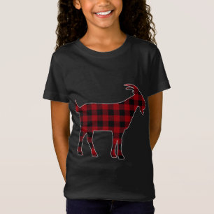 Camiseta Red Black Plaid Goat Lover Farmer Mateo Familia