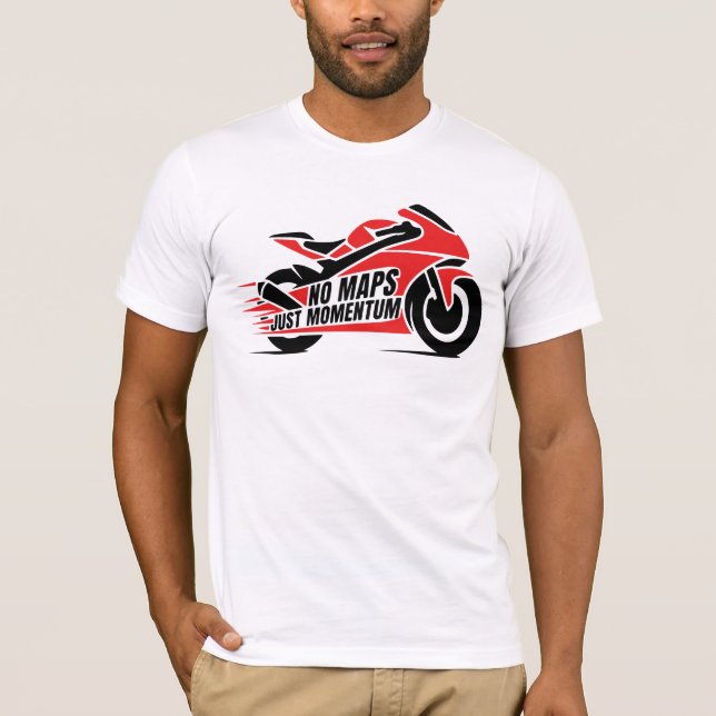 Camiseta Red Black Sport Motorcycle  (Anverso)