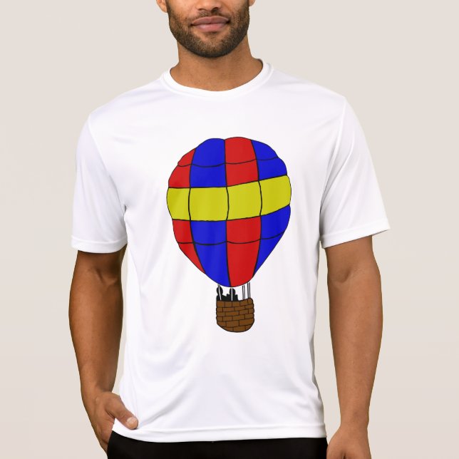 Camiseta Red Blue and Yellow Hot Air Balloon (Anverso)