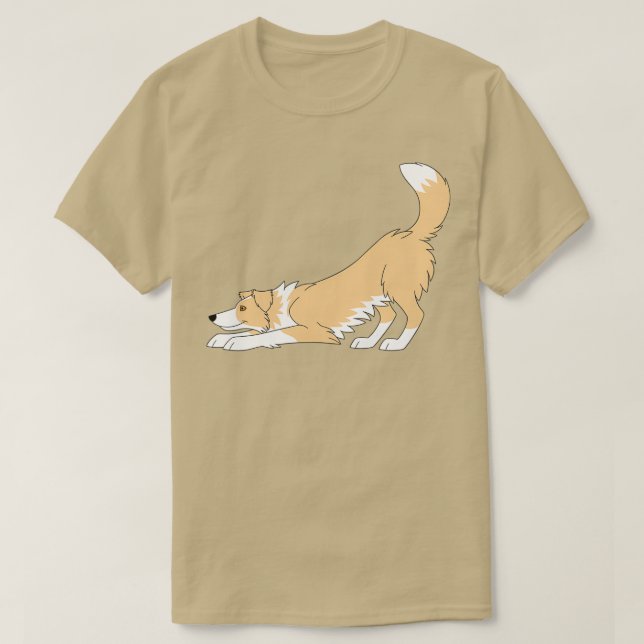 Camiseta Red Border Collie Yoga (Diseño del anverso)