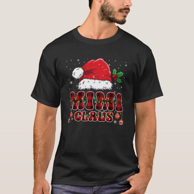 Camiseta Red Buffalo Encendido Mimi Claus Santa Hat Xmas Lu (Anverso)