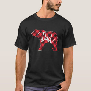 Camiseta Red Buffalo Plaid Dad Bear Matching Family Christm