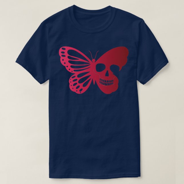 Camiseta Red butterfly skull wing (Diseño del anverso)