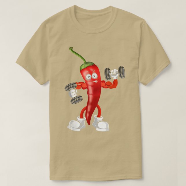 Camiseta Red Chili, Fitness Gym Gear Workout V (Diseño del anverso)