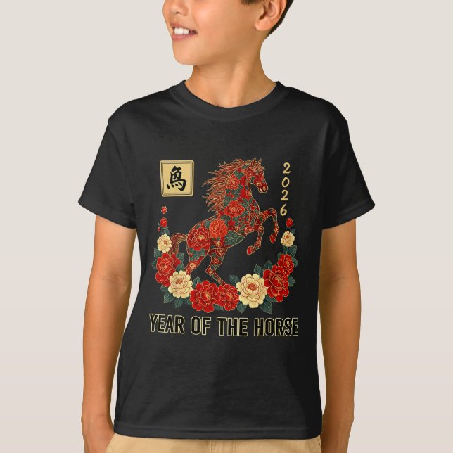 Camiseta Red Chinese New Year Of The Horse 2026 Chinese Zod (Anverso)