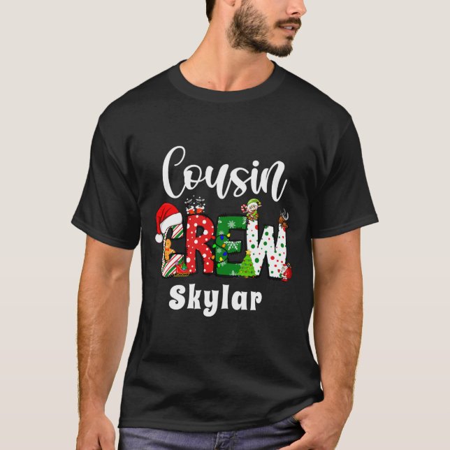 Camiseta Red Cousin Crew Christmas Retro  (Anverso)