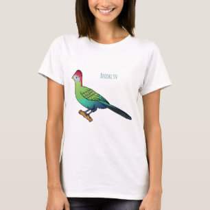Camiseta Red-crested turaco bird cartoon illustration