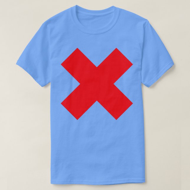 CAMISETA RED CROSS ON BLACK (Diseño del anverso)