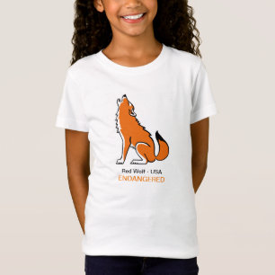 Camiseta Red Cute WOLF - Animales en peligro de extinción -