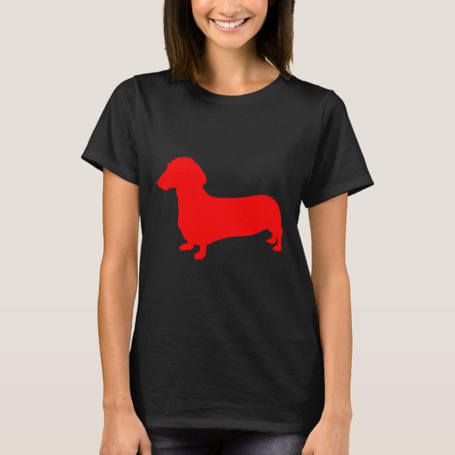 Camiseta Red Dachshund Silhouette (Anverso)