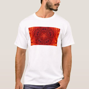 Camiseta RED DAHLIA FLOWERS Resumen Floral