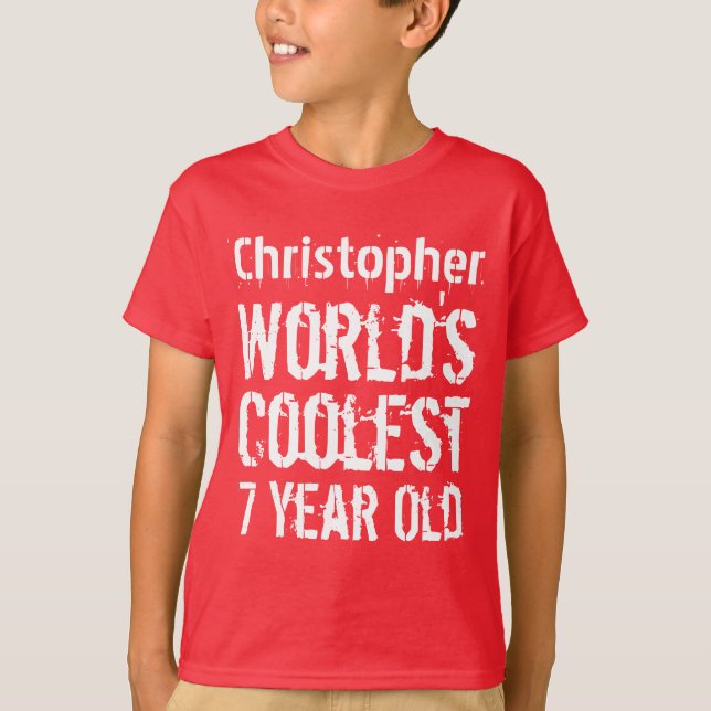 Camiseta RED de 7 años de edad más fría del mundo (Anverso)