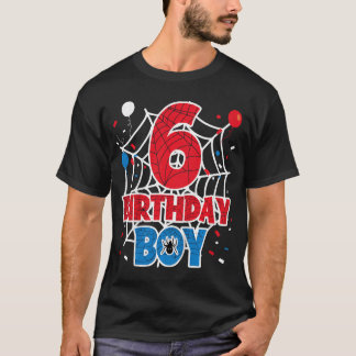 Camiseta Red de araña para niños Niño de 6 años cumpleaños