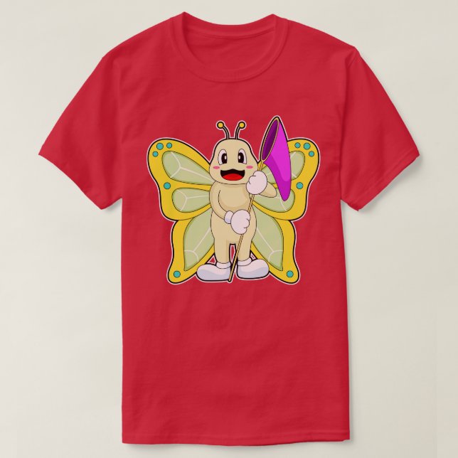 Camiseta Red de aterrizaje de la mariposa (Diseño del anverso)