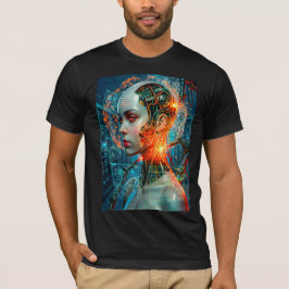 Camiseta Red de Neuronas Cyborg Futurista Tecnología de Cie