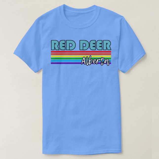 Camiseta Red Deer Alberta Orgullo Red Deer LGTB Regalo LGBT (Diseño del anverso)