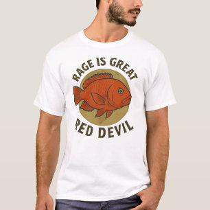 Camiseta Red Devil Cichlid - Personalidad de "La rabia es g