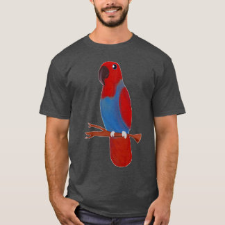 Camiseta Red Eclectus Parrot Femenina Ave Dibujante