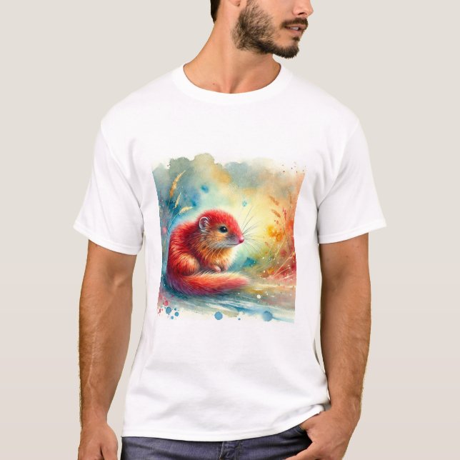 Camiseta Red Elephant Shrew 180724AREF135 - Watercolor (Anverso)