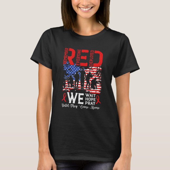 Camiseta Red Esperamos Que Rezemos Hasta Que Lleguen A Casa (Anverso)