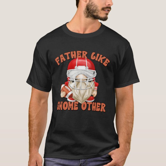 Camiseta Red Fathers Day Gnome For Football Grandpa  Dad Sa (Anverso)