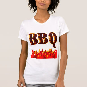 Camiseta Red Flames BBQ Saying