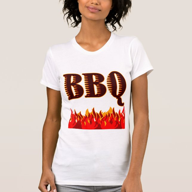 Camiseta Red Flames BBQ Saying (Anverso)