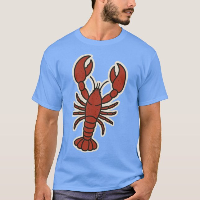 Camiseta Red Food Seafood Boil Ocean Maine Sea Animal Beach (Anverso)