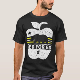 Camiseta Red For Ed  California State Teacher Protest Strik