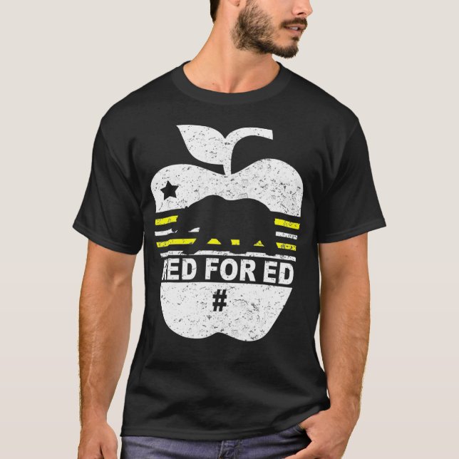 Camiseta Red For Ed  California State Teacher Protest Strik (Anverso)