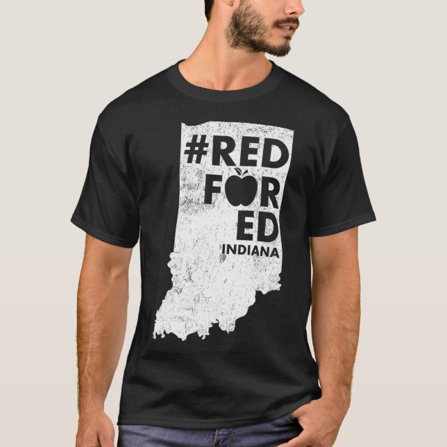 Camiseta Red For Ed  Indiana State Teacher RedforEd _1  (Anverso)