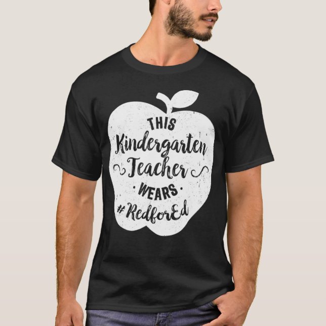 Camiseta Red For Ed  Kindergarten Teacher Protest Walkout T (Anverso)
