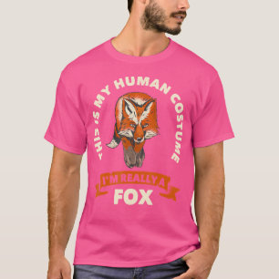 Camiseta Red Fox Este Es Mi Humano Realmente Soy Un Hallowe