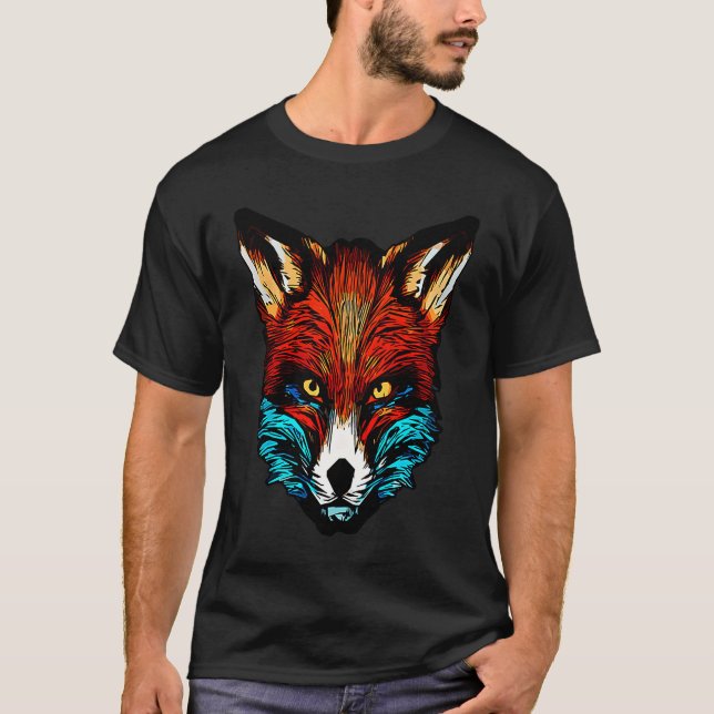 Camiseta Red fox forest animal wild predator artwork (Anverso)