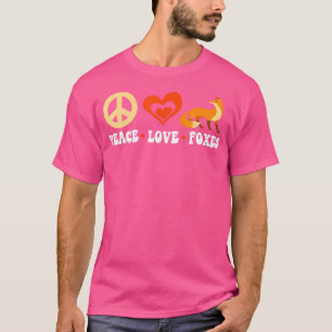 Camiseta Red Fox Kawaii Peace Foxes