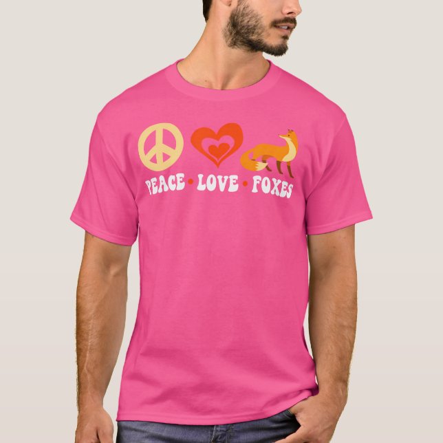Camiseta Red Fox Kawaii Peace Foxes (Anverso)