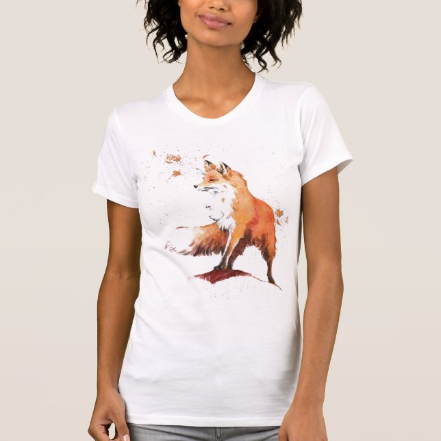 Camiseta Red Fox Watercolor (Anverso)