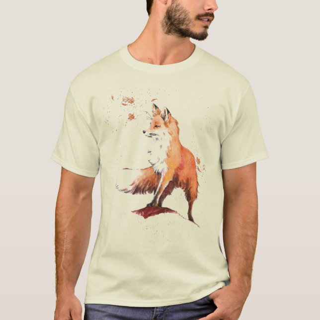 Camiseta Red Fox Watercolor (Anverso)