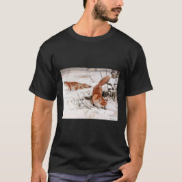 Camiseta Red Foxes in the Winter Snow (by Wilhelm Kuhnert)